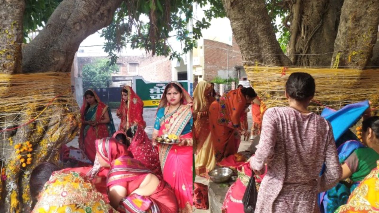 पति की लंबी उम्र मांगी: गीत गया "गंगा यमुना में जब तक पानी रहे मेरे सजना तेरी जिंदगानी" रहे