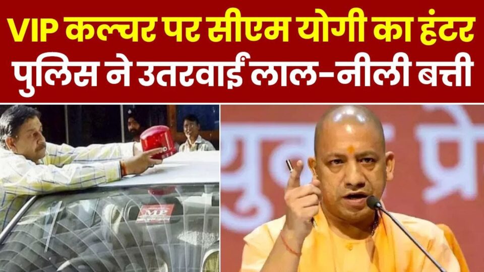 वीआईपी कल्चर पर लगाम : लाल-नीली बत्ती, हूटर के खिलाफ चला अभियान, 19,864 वाहनों का हुआ चालान