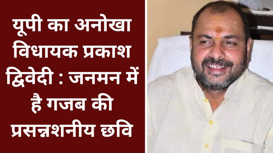 यूपी का अनोखा विधायक प्रकाश द्विवेदी : जनमन में है गजब की प्रसन्नशनीय छवि