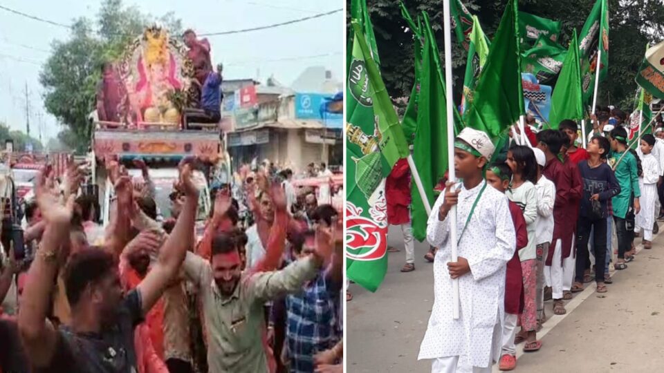 वामदेव नगरी खुशी में झूमी: जलूसे मोहम्मदी एवं विसर्जे गणेश में बही सौहार्द की बयार