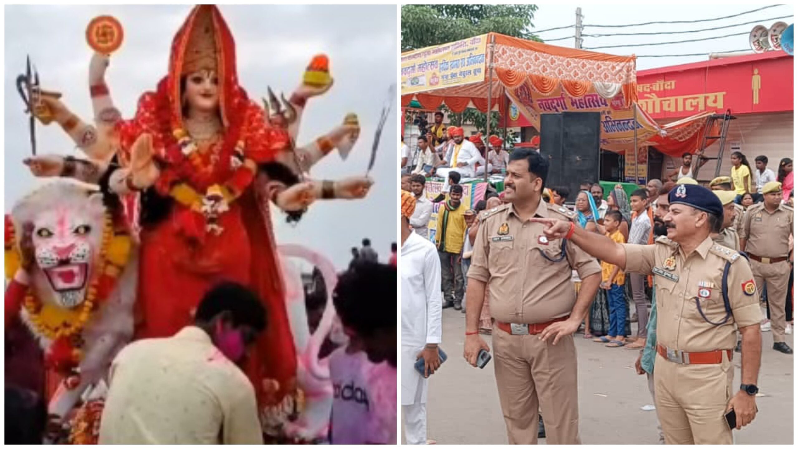 माँ की "विदाई" पर "रोये भक्त" : ढोल-नगाड़े की धुन पर मूर्तियों का विसर्जन