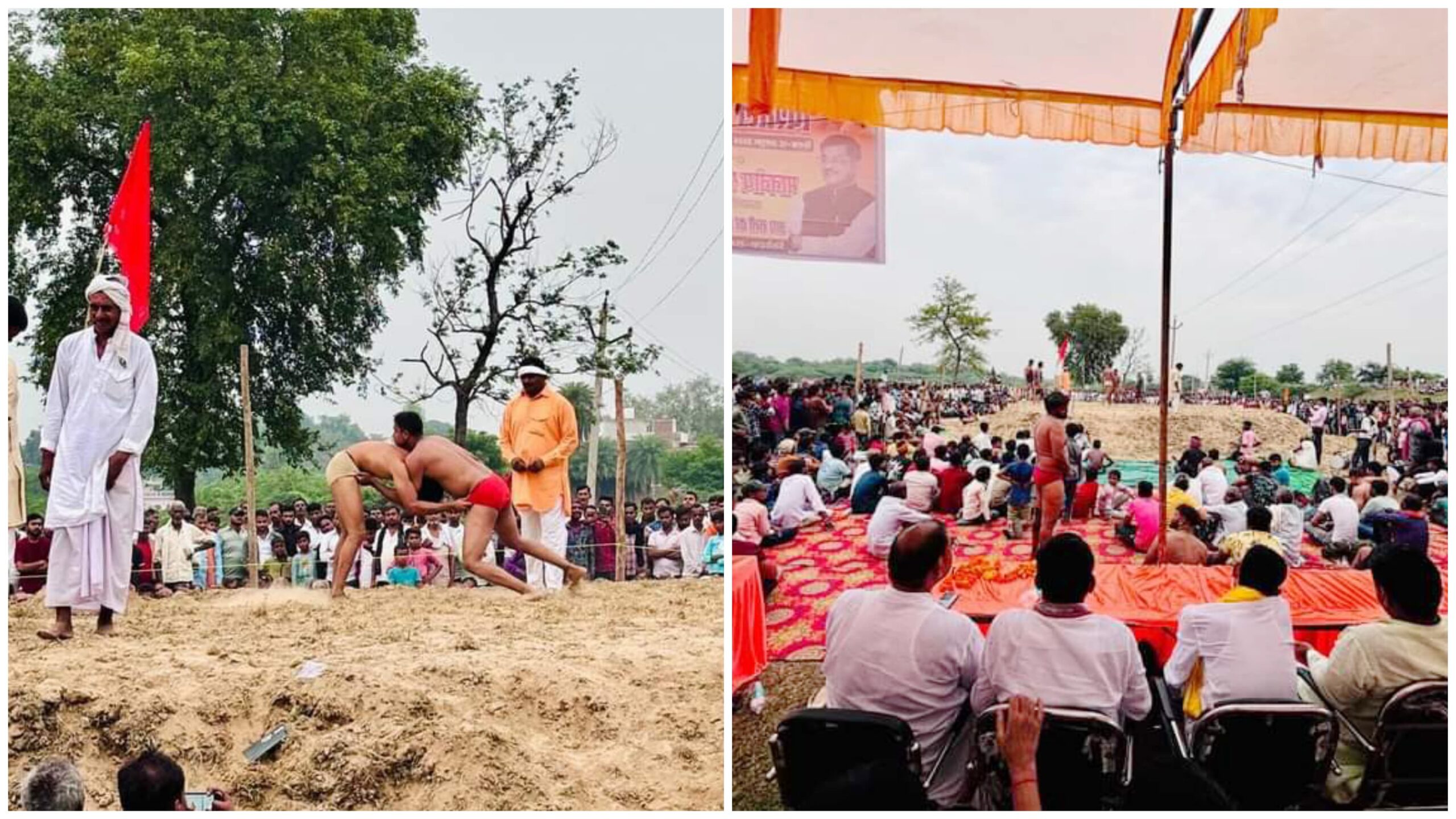 मंत्री रामकेश ने कहा कुश्ती है हमारे देश की शान: दशहरा पर्व पर दंगल का किया उद्धघाटन 