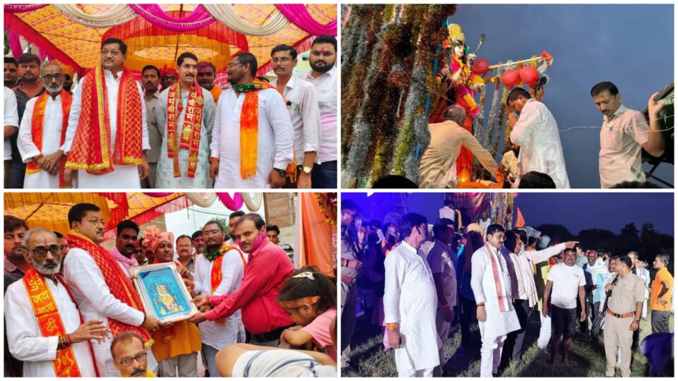 जल शक्ति राज्य मंत्री रामकेश का "नवदुर्गा महोत्सव" में सहभागिता, देवी माँ की प्रतिमाओं का किया पूजन