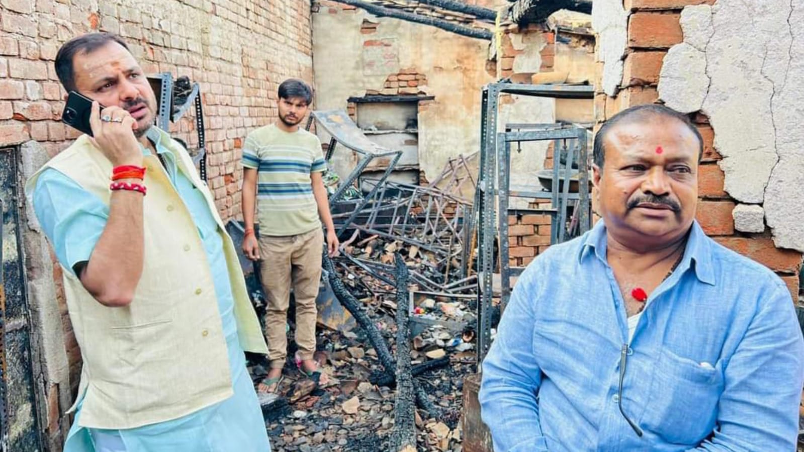 विधायक प्रकाश ने अग्निकांड पीड़ित दुकानदार से की मुलाकात: आर्थिक मदद का आश्वासन