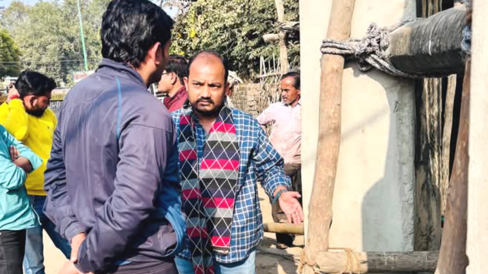 पालिका प्रतिनिधि अंकित ने निर्माण कार्य का किया निरीक्षण: गुणवत्ता रखने की दी हिदायत