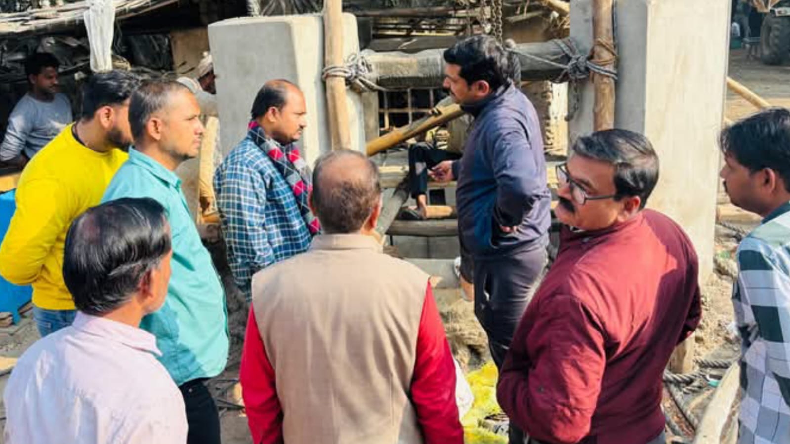 पालिका प्रतिनिधि अंकित ने निर्माण कार्य का किया निरीक्षण: गुणवत्ता रखने की दी हिदायत