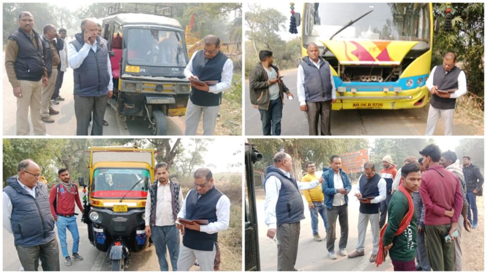 परिवहन विभाग की बड़ी कार्रवाई: वाहनों पर कसा शिकंजा, 5 ऑटो सीज, 15 का चालान