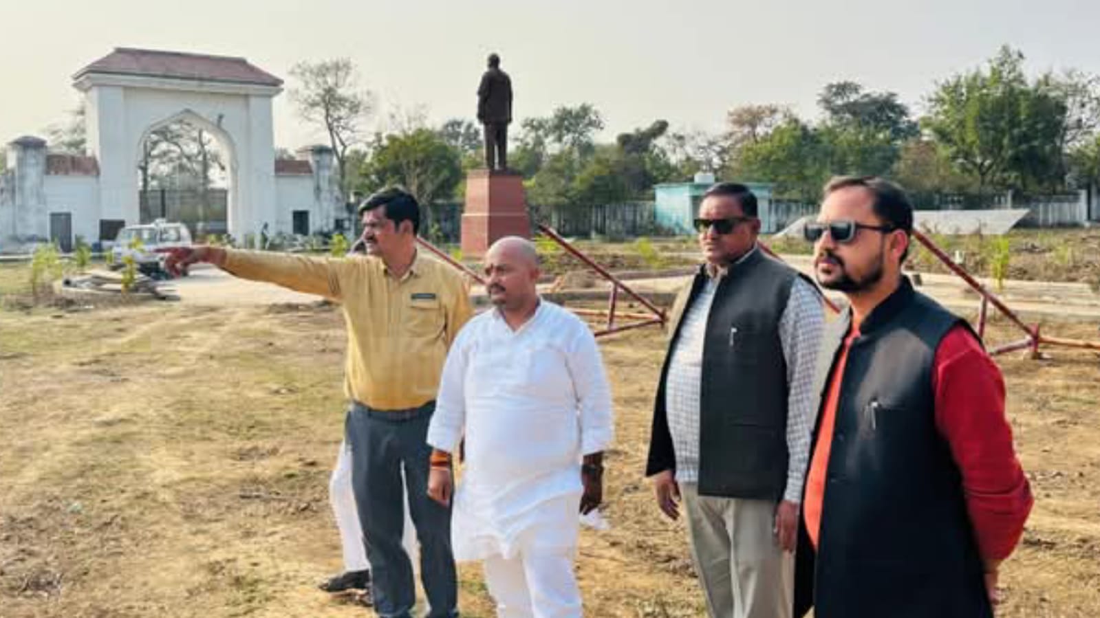 अंकित गुप्ता द्वारा निर्माण कार्य का निरीक्षण : बोले लापरवाही पर होगी कार्रवाई