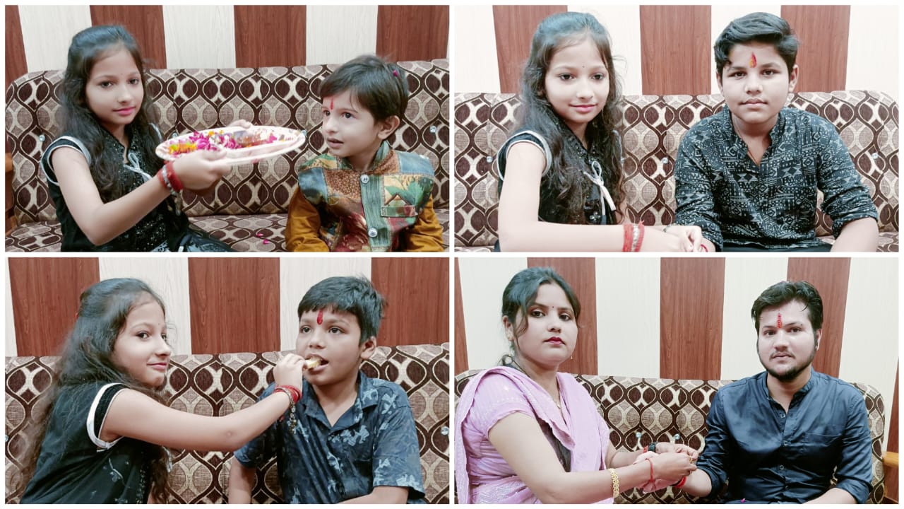 रक्षाबंधन पर्व : बहनों नें भाईयों की कलाईयों को किया गुलजार, बांधा रक्षा सूत्र