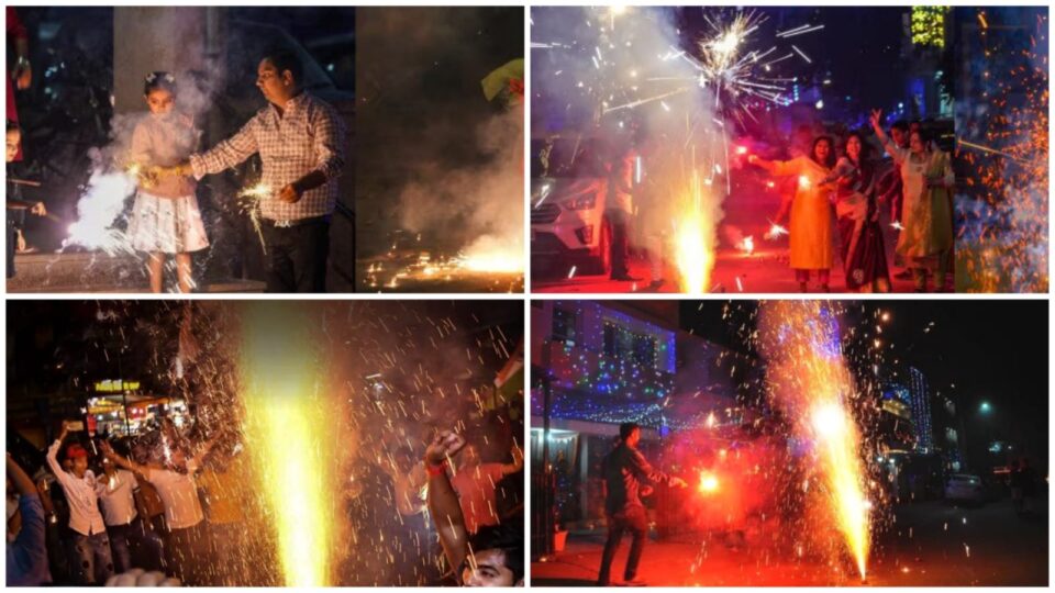 दीपावली पर उमड़ा 'उल्लास' का सैलाब: दीयों व झालरों से सजा बांदा, आतिशबाजी की हुई बरसात