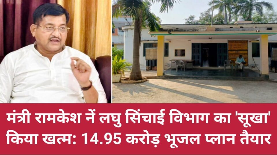 मंत्री रामकेश नें लघु सिंचाई विभाग का 'सूखा' किया खत्म: 14.95 करोड़ 'भूजल प्लान' तैयार