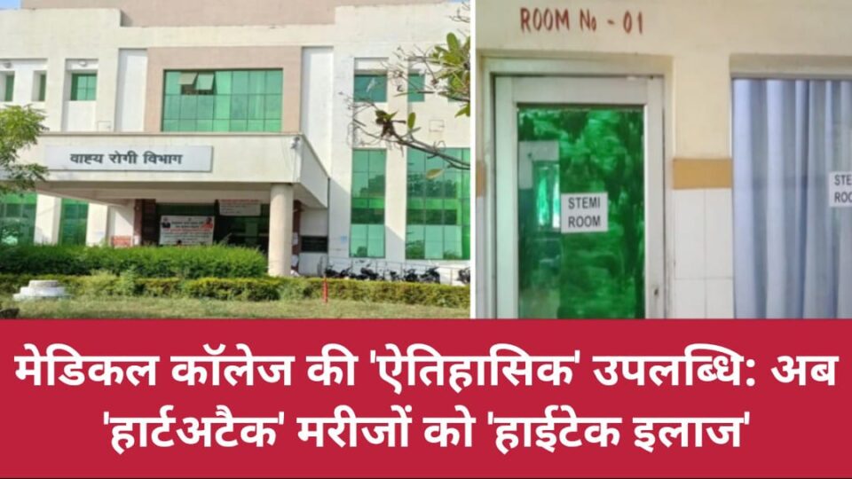मेडिकल कॉलेज की 'ऐतिहासिक' उपलब्धि: अब 'हार्टअटैक' मरीजों को 'हाईटेक इलाज'