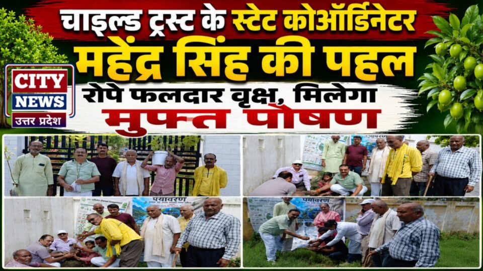 चाइल्ड ट्रस्ट के स्टेट कोऑर्डिनेटर महेंद्र सिंह की पहल: रोपे फलदार वृक्ष, मिलेगा मुफ्त पोषण