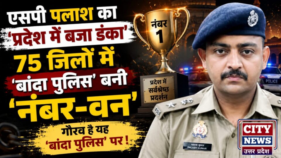 एसपी पलाश का 'प्रदेश में बजा डंका': 75 जिलों में 'बांदा पुलिस' बनी 'नंबर- वन'