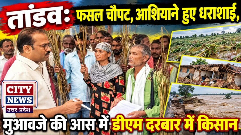 'तांडव': फसल चौपट, आशियाने हुए धराशाई, मुआवजे की आस में 'डीएम दरबार' में किसान