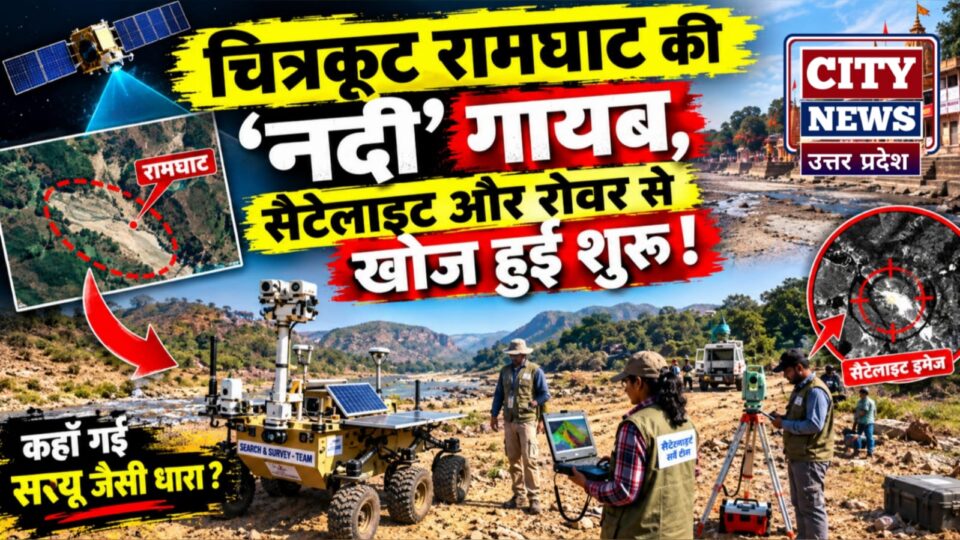 चित्रकूट रामघाट की 'नदी' गायब: सैटेलाइट और रोवर से 'खोज' हुई शुरू !