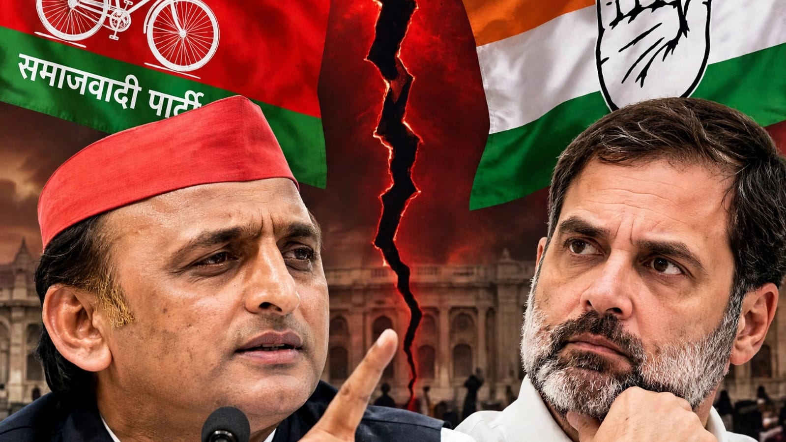 सपा-कांग्रेस का 'टूटेगा' गठबंधन ? अखिलेश की 'शर्तों' से कांग्रेस में बेचैनी !