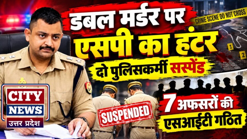 डबल मर्डर पर एसपी का हंटर: दो पुलिसकर्मी सस्पेंड, सात अफसरों की एसआईटी गठित