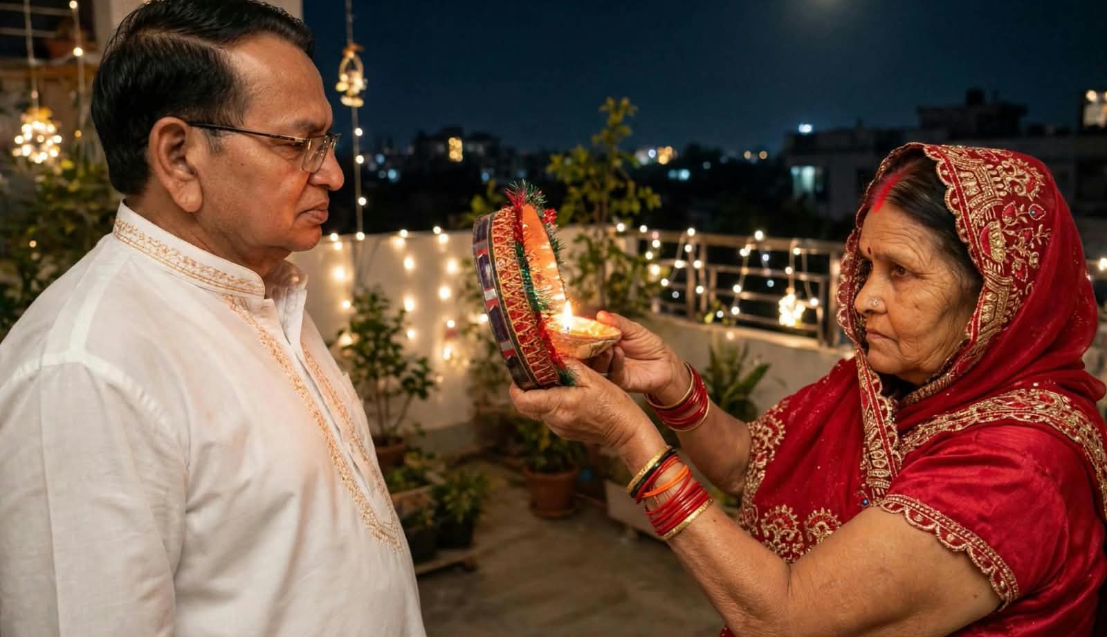 बदली में 'छुप' गया चांद: सुहागिनें बोलीं 'गंगा मइया' में जब तक पानी रहे, मेरे सजना तेरी जिंदगानी रहे